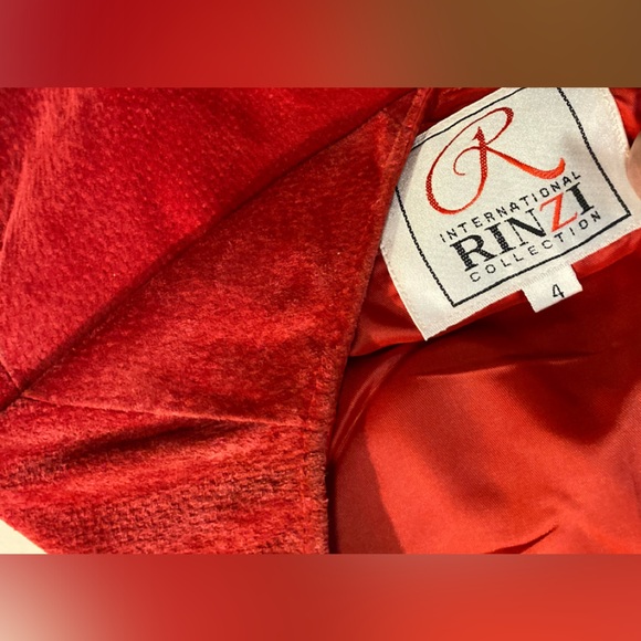 Leather Suede Red Mini Skirt SZ 4 International Rinzi Collection Vintage 1980's - Picture 7 of 7